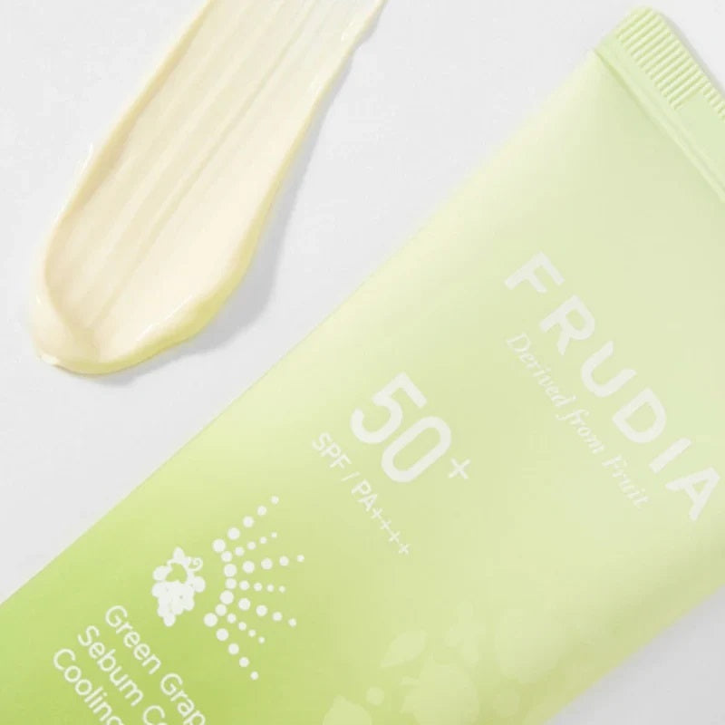 FRUDIA green grape sebum control cooling sun gel SPF50+ PA++++