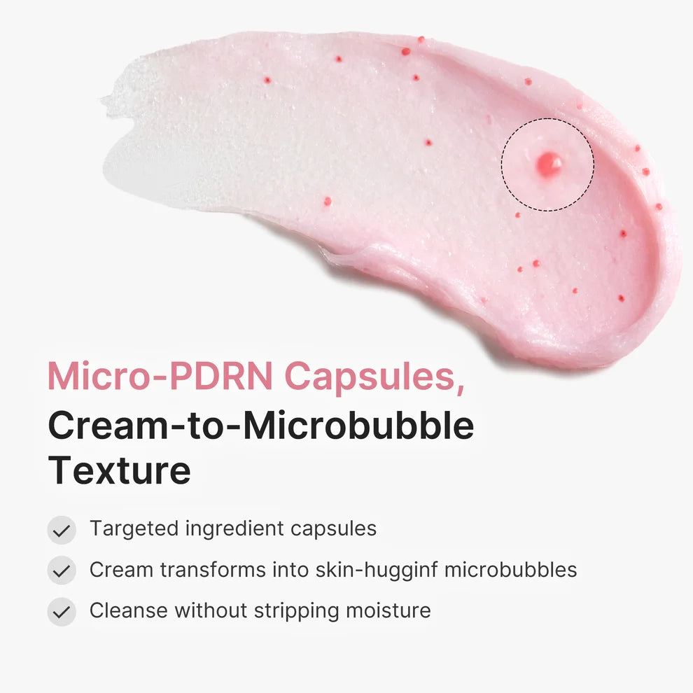 Medicube PDRN pink glutathione capsule foam cleanser