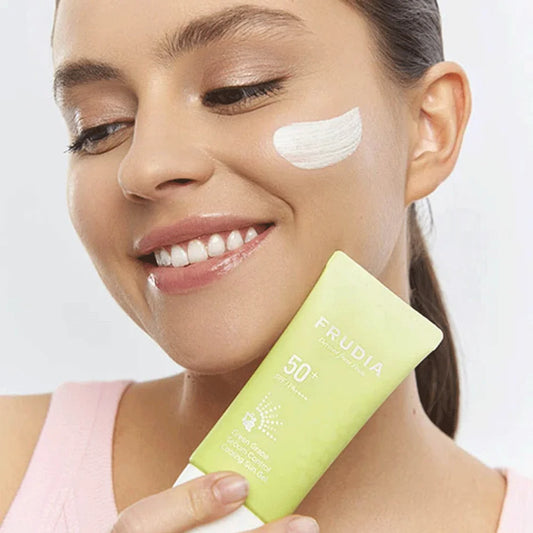 FRUDIA green grape sebum control cooling sun gel SPF50+ PA++++