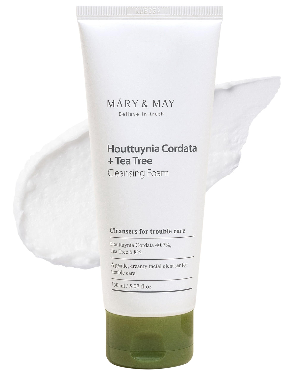 Mary&May houttuynia cordata + tea tree cleansing foam — imagen 4