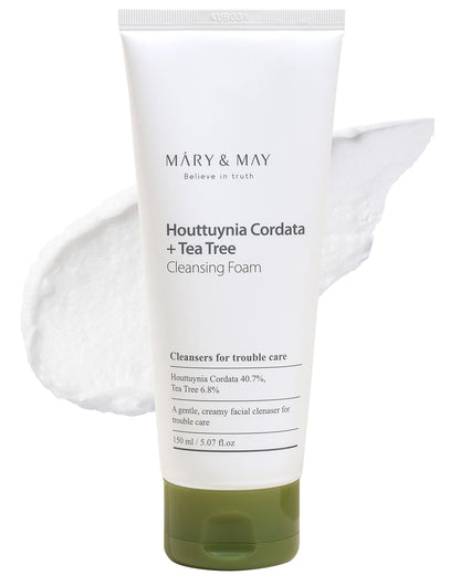 Mary&May houttuynia cordata + tea tree cleansing foam — imagen 4