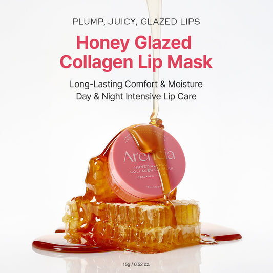 Arencia Honey Glazed Collagen Lip Mask 15 g — presentación y textura