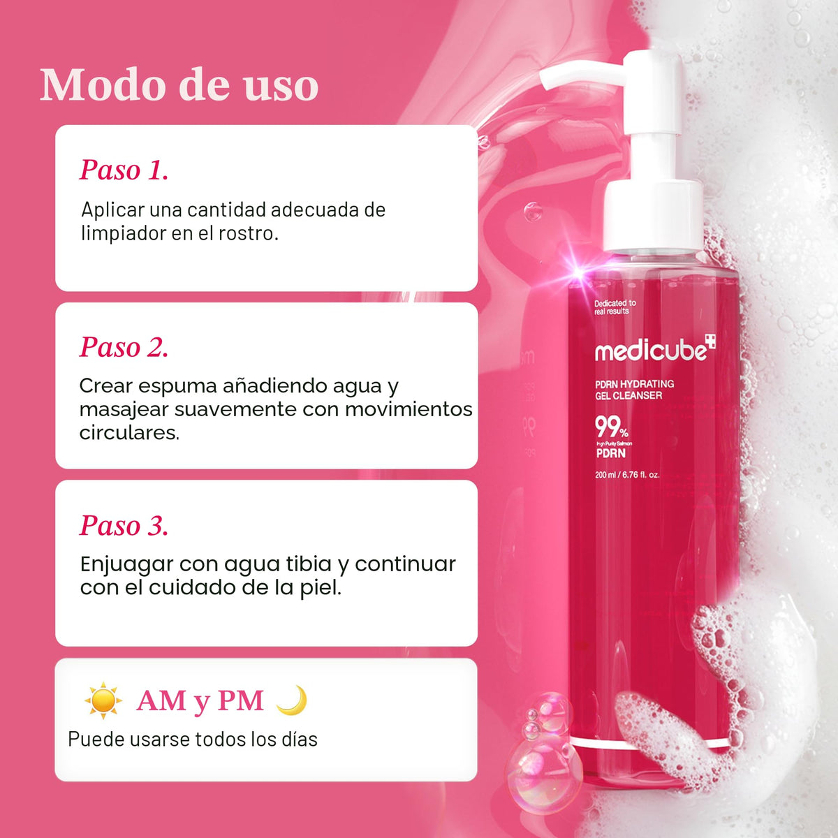 Medicube PDRN pink gel cleanser