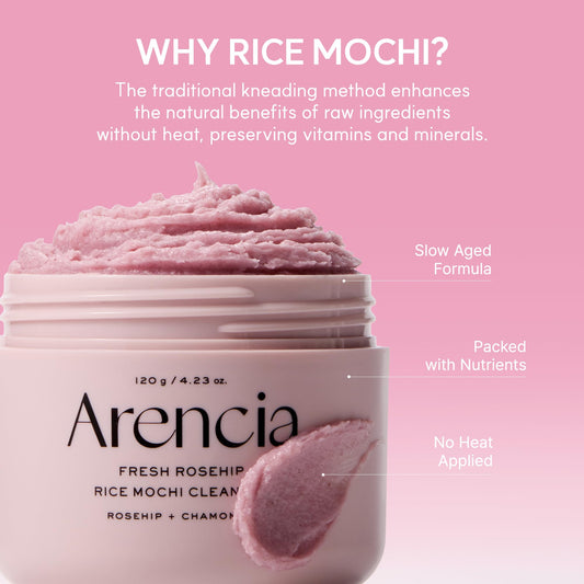Arencia fresh rosehip rice mochi cleanser
