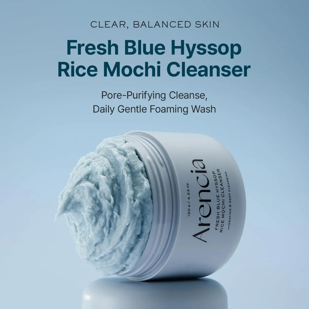 Arencia fresh blue hyssop rice mochi cleanser