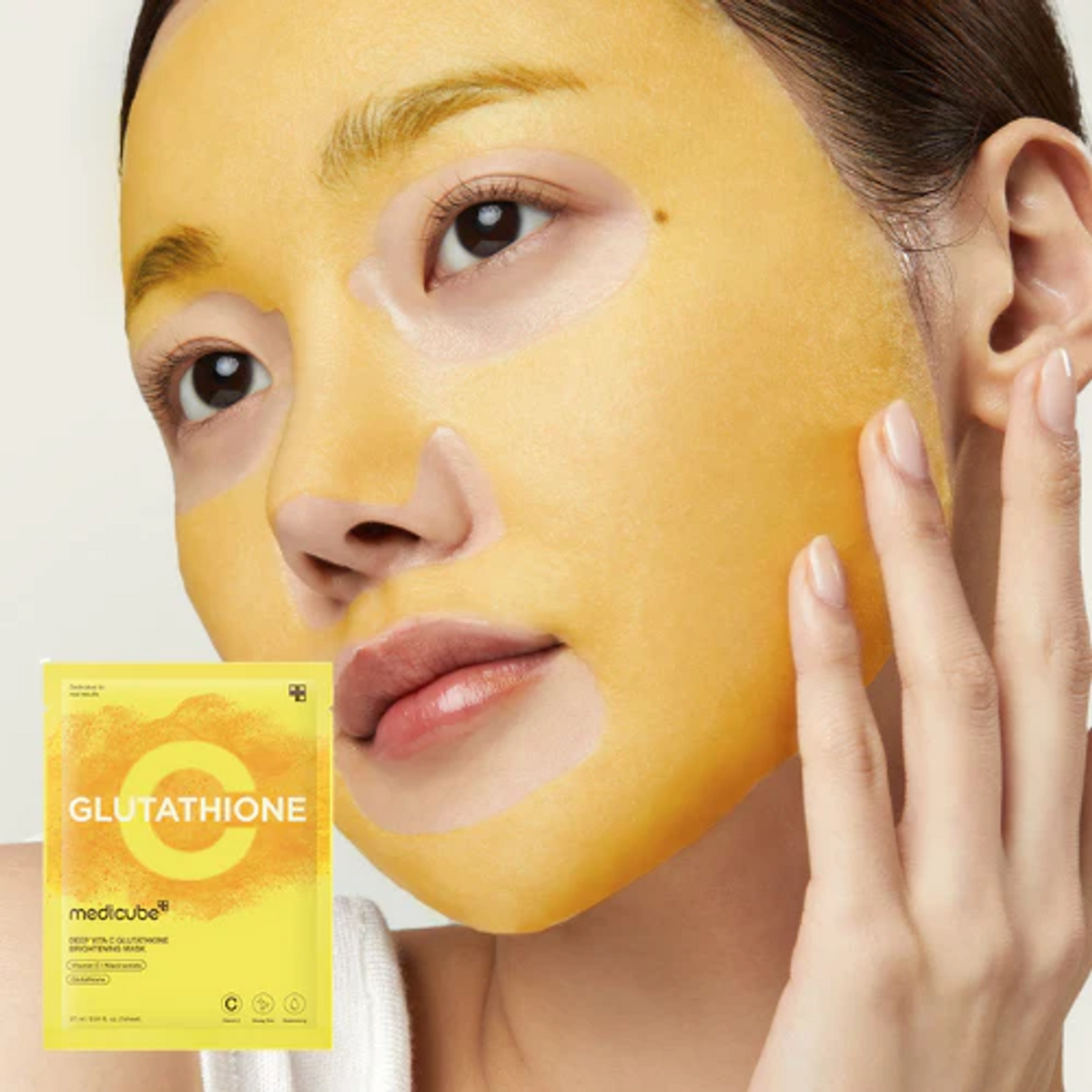Medicube deep vita C glutathione brightening mask — imagen 3