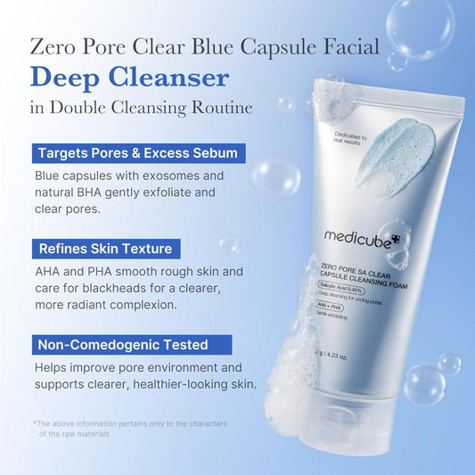 Medicube zero pore SA clear capsule cleansing foam