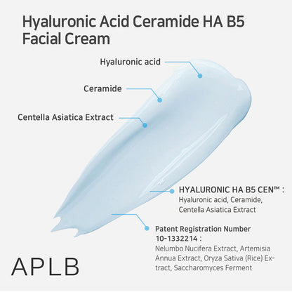 APLB hyaluronic acid ceramide HA B5 facial cream — imagen 4