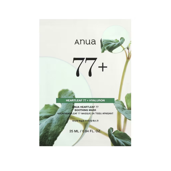 Anua heartleaf 77% soothing sheet mask