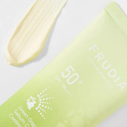 FRUDIA green grape sebum control cooling sun gel SPF50+ PA++++