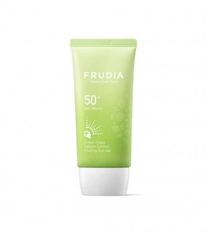 FRUDIA green grape sebum control cooling sun gel SPF50+ PA++++