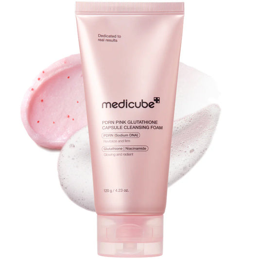 Medicube PDRN pink glutathione capsule foam cleanser