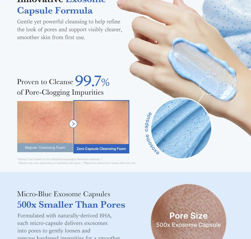 Medicube zero pore SA clear capsule cleansing foam