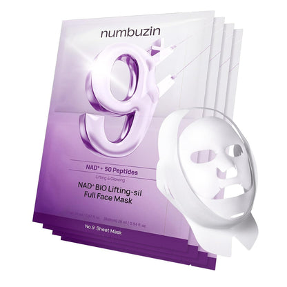 Numbuzin no.9 NAD bio lifting full cover facial mask 4EA — imagen principal
