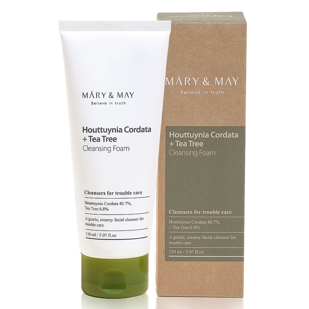 Mary&May houttuynia cordata + tea tree cleansing foam — imagen 2