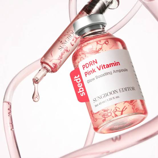 SUNGBOON EDITOR PDRN Pink Vitamin Glow Boosting Ampoule 40 ml — ingredientes y beneficios