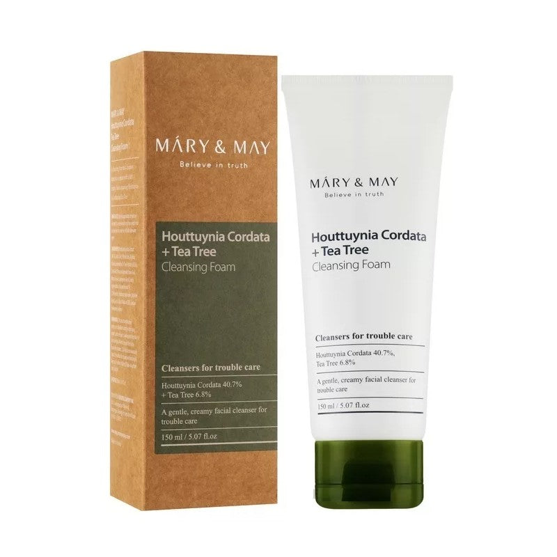 Mary&May houttuynia cordata + tea tree cleansing foam — imagen 3