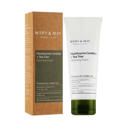 Mary&May houttuynia cordata + tea tree cleansing foam — imagen 3