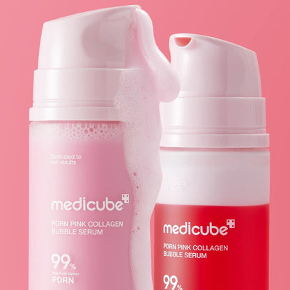 Medicube PDRN pink collagen bubble serum