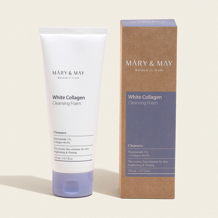 Mary&May white collagen cleansing foam — imagen principal